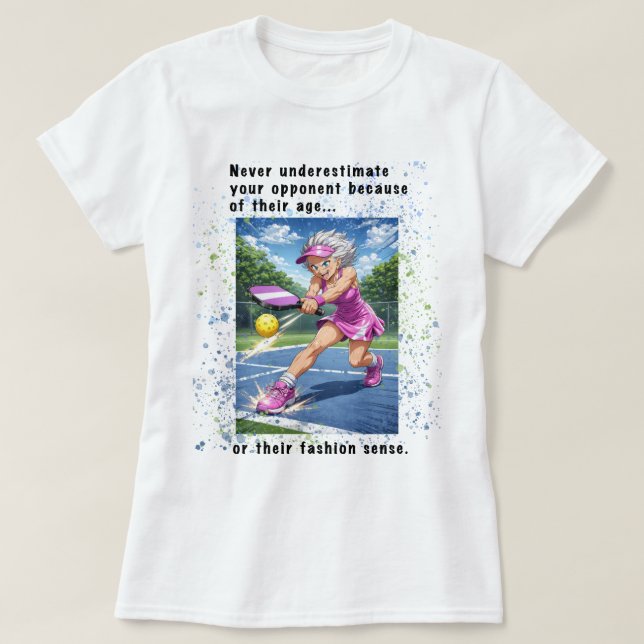 Pickleball T-Shirt for Women (Frente do Design)