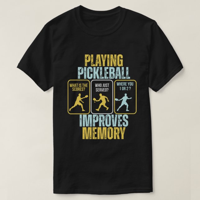 Pickleball T-Shirt - Pickleball Mens Tshirts (Frente do Design)
