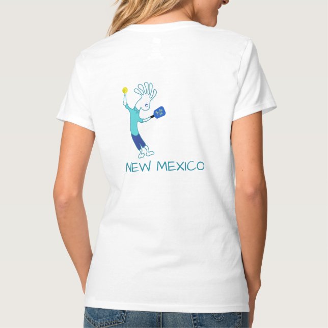 PICKLEBALL T-SHIRT Pink and Blue (Verso)