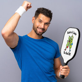 Picles de Cartoon Pair Pickleball Team Real Dill P