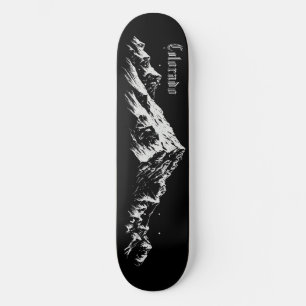 picos de montanha do Colorado skateboard