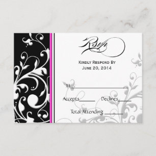 Picos Tradicionais Cartão RSVP de Casamento