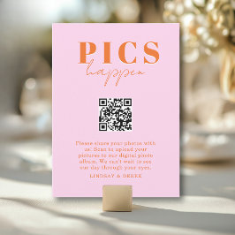 PICS HAPPEN! Galeria de Casamento QR Code Rosa Lar