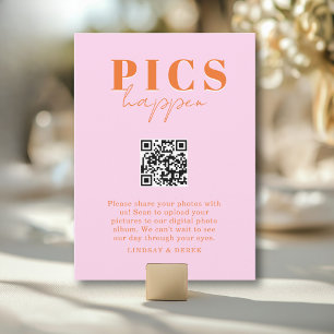 PICS HAPPEN! Galeria de Casamento QR Code Rosa Lar