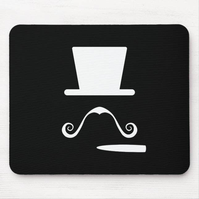 Pictograma Mousepad do bigode & do charuto (Frente)