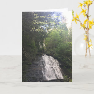 Picturesca, querida neta, cartão de aniversário