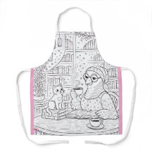 Pidgy e Nova Tea - Avental para Colorir