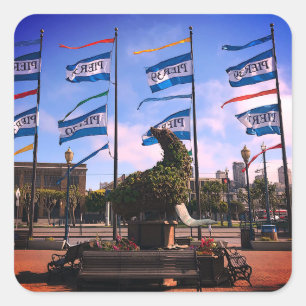 Pier 39 Estátua de Leão Marinho Nº 1 Adesivos