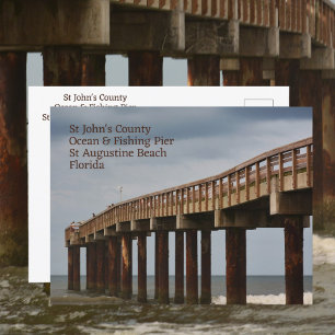 Pier de St Augustine Beach FL Cartão Postal Fotogr