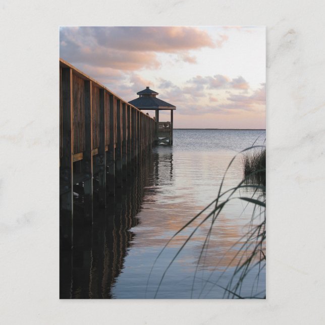 Pier & Gazebo no Sunset, Cartão Postal do Outer Ba (Frente)