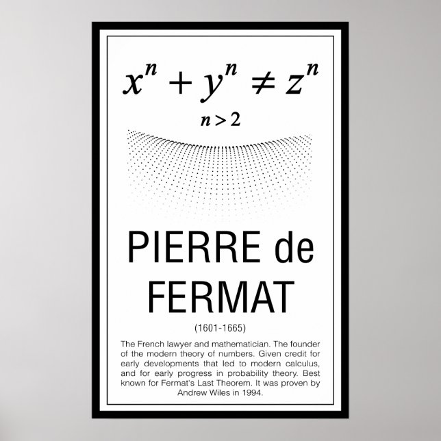 Pierre de Fermat Poster (Frente)