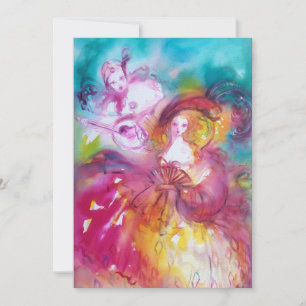 PIERROT E ARLECCHINA Venetian Carnaval,