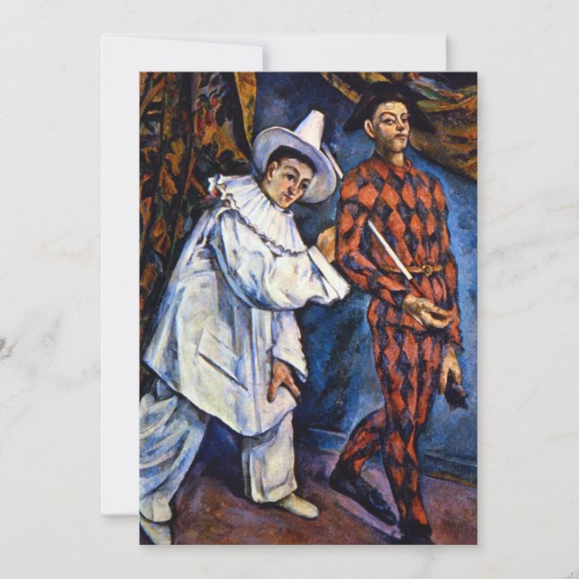 Pierrot e Harlequim, Mardi Gras de Paul Cezanne (Frente)