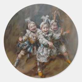 Pierrots - Adesivos redondos para artigos de papel