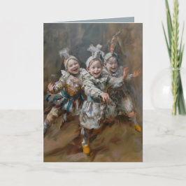 Pierrots - Cartão de Saudação Dobrado