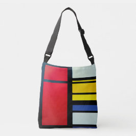 Piet Mondrian Inspirou Abstrato Bolsa de corpo cru