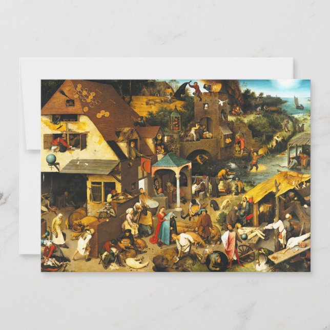 Pieter Bruegel Países Baixos Provérbios Convites (Frente)