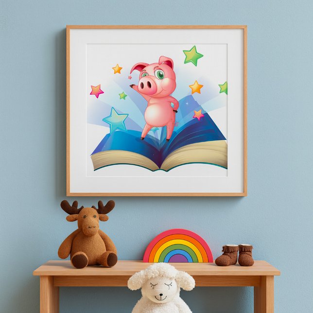 Pig Dancing On A Book Poster (Criador carregado)
