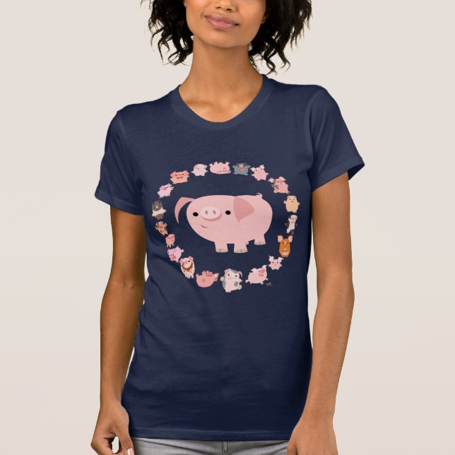 Pig Mandala Lady T-Shirt (Frente)