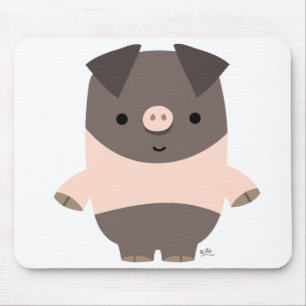 Pig mousepad de desenho forte