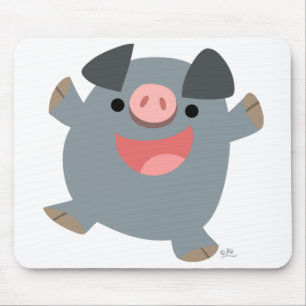 Pig mousepad do Bouncy do Cartoon