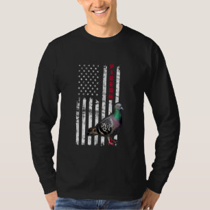 Pigeon American Flag Dove Bird Gift T-Shirt EUA