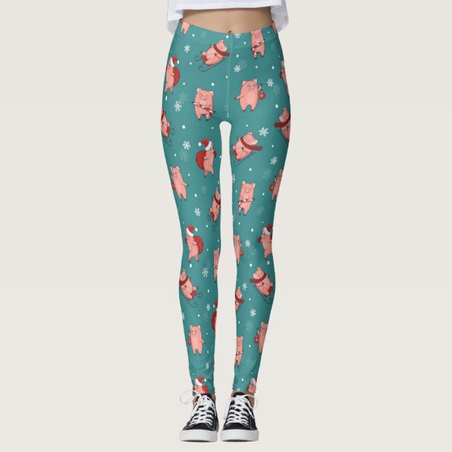 Piggy Christmas Leggings (Frente)