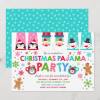 Pijamas de Natal - Convite de festas de Natal