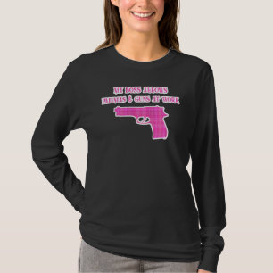 Pijamas e Armas - Camiseta de Longa Distância par