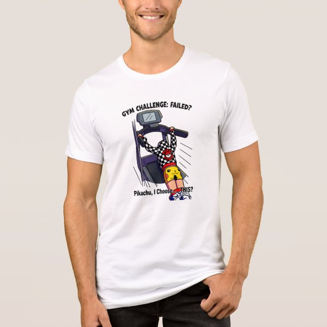 Pikachu Eu Escolho... Isso?! Camiseta de Academia  (Frente)