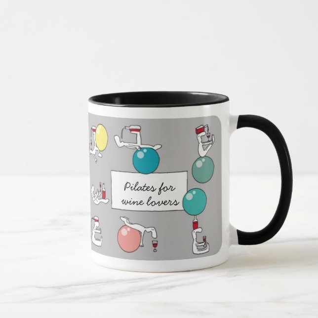 Pilates para a caneca de Winelovers, cinzento (Direita)