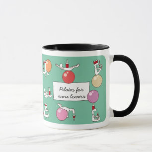Pilates para a caneca de Winelovers, verde