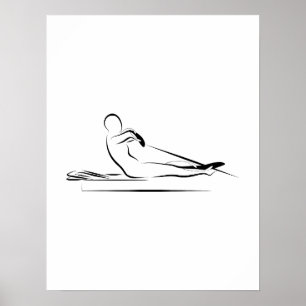 Pilates - rowing on the reformer poster