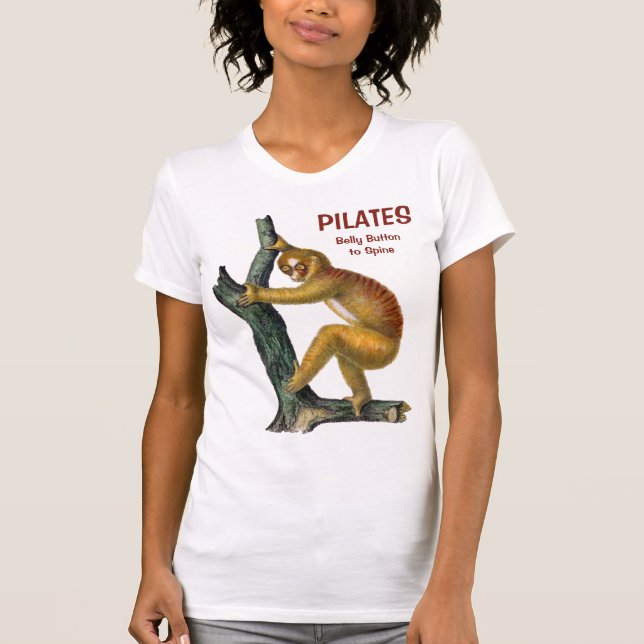 PILATES! Umbigo ao t-shirt da espinha (Frente)