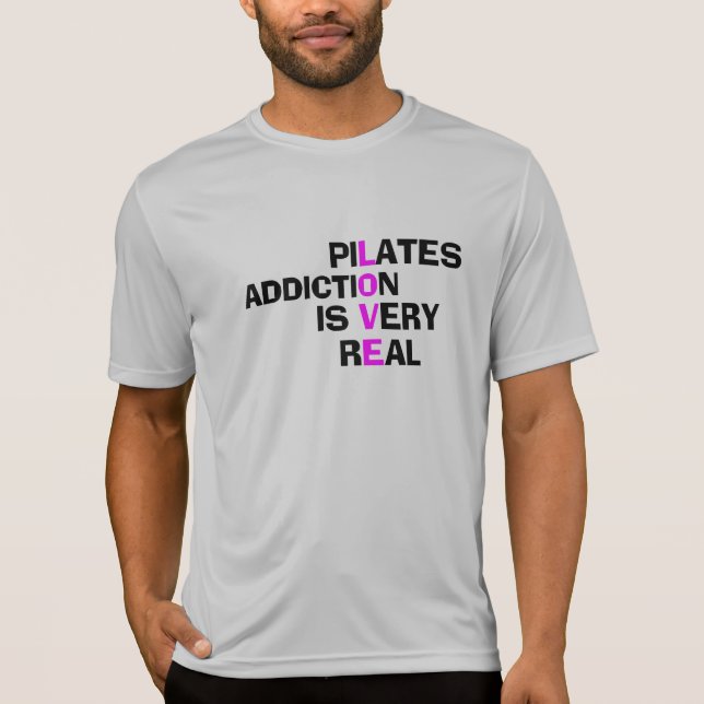 Pilates Vício - Camisa suave para homens (Frente)