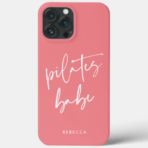 Pilatos de ginástica para caligrafia rosa moderna