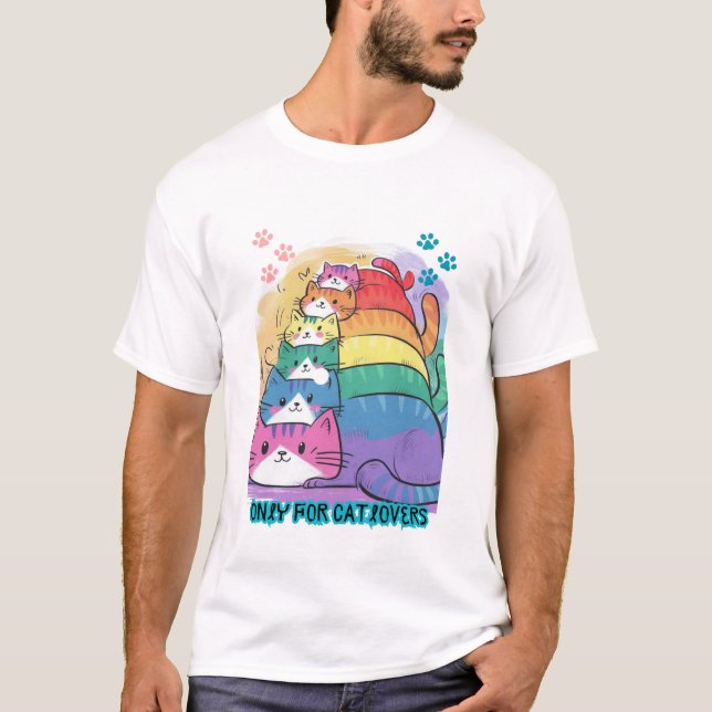 Pilha de catadores de camiseta de gatos (Frente)