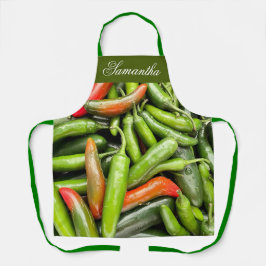 Pilha De Pimentos Espicosos Verdes