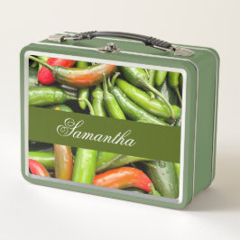 Pilha De Pimentos Espicosos Verdes