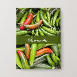 Pilha De Pimentos Espicosos Verdes