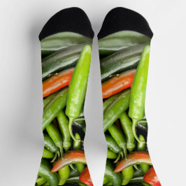 Pilha De Pimentos Espicosos Verdes