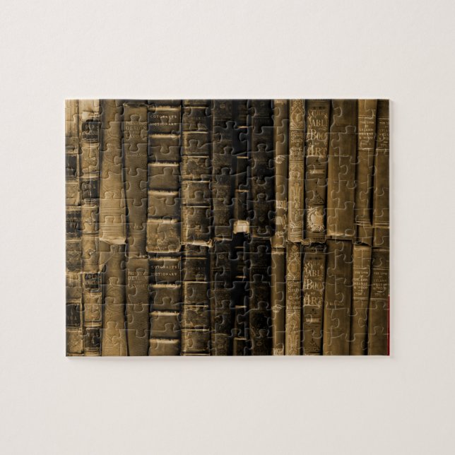 Pilhas de quebra-cabeça dos livros (Horizontal)