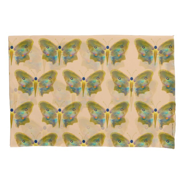 Pillow de Borboleta “Floresta Dourada” (Frente)