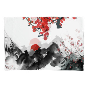 Pillowcase com paisagem japonesa