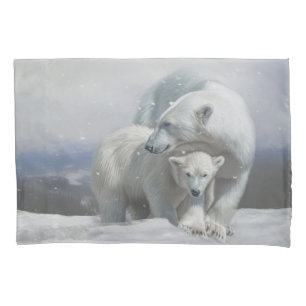 Pillowcase da família do urso Polar