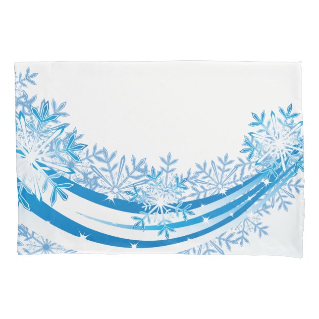 Pillowcase de flocos de neve de feriado (Frente)