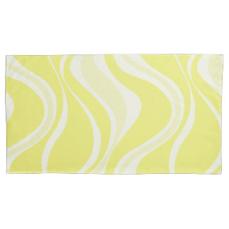 Pillowcase de ondas amarelas