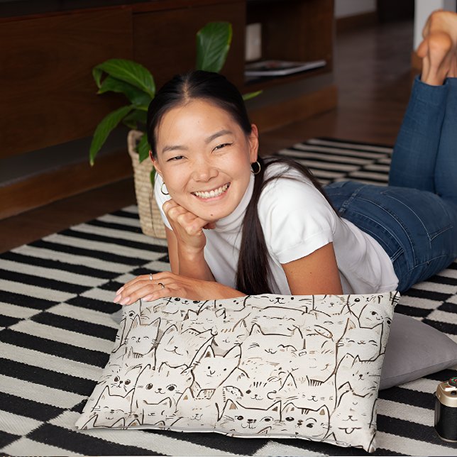 Pillowcase de Padrão de Cat (Criador carregado)