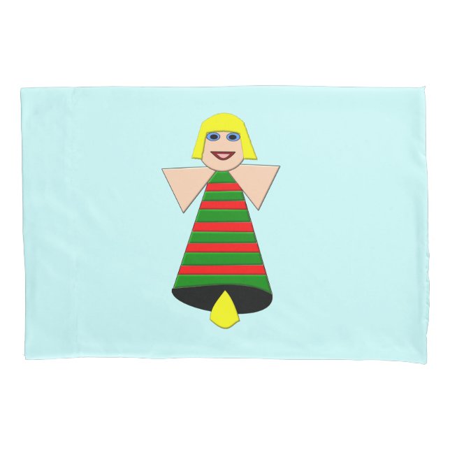 Pillowcase do Angel Bell de Natal (Frente)