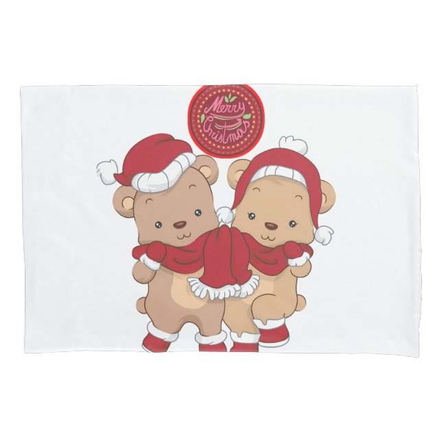 Pillowcase Merry Christmas Pillowcase Design (Frente-Esquerda)